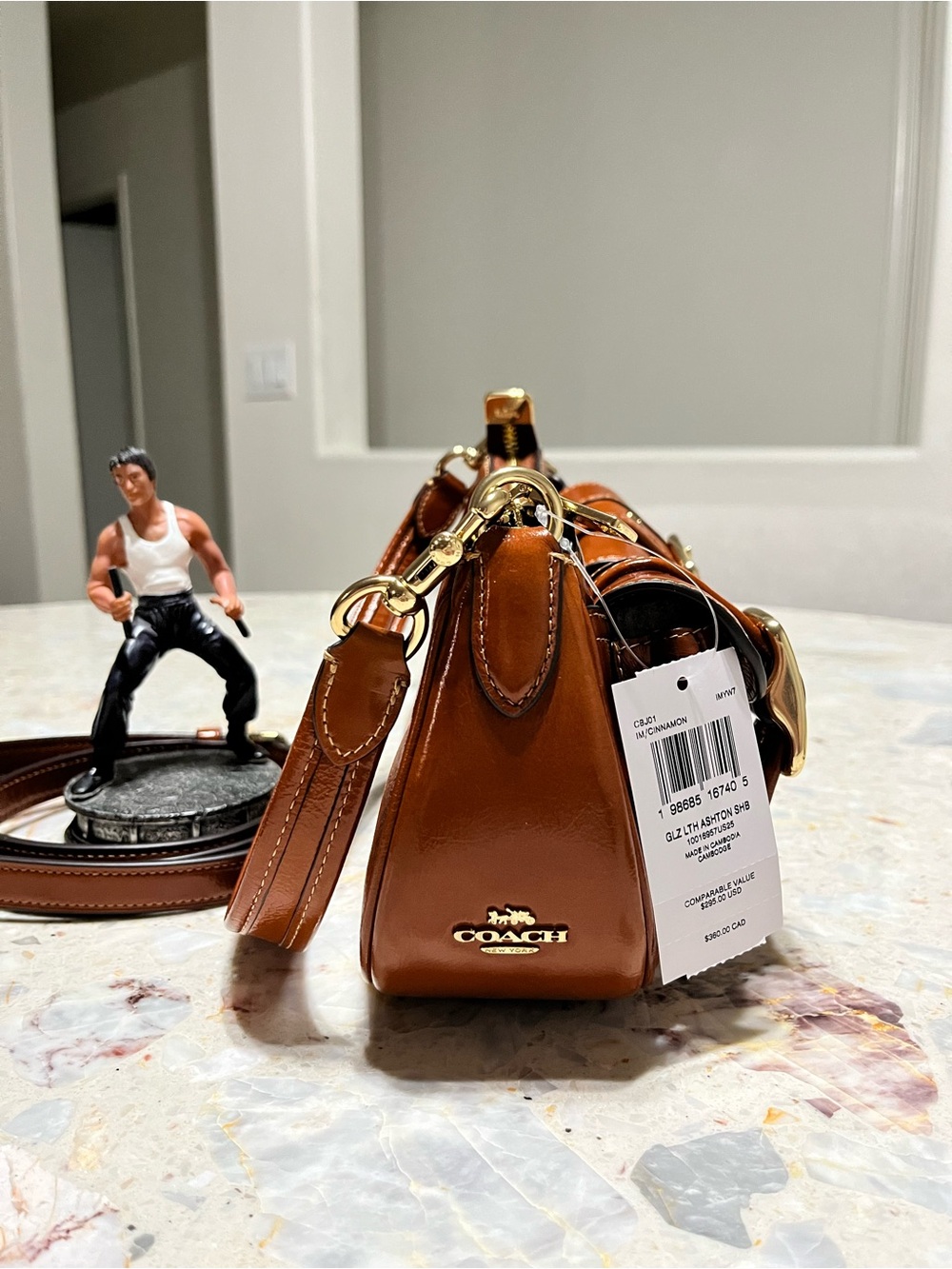 ‼️LAST 1 NWT COACH Ashton 2way Shoulder Bag CBJ01 glazed leather - Picture 9 of 14